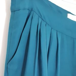 Anthropologie Elevenses silk palazzo pants